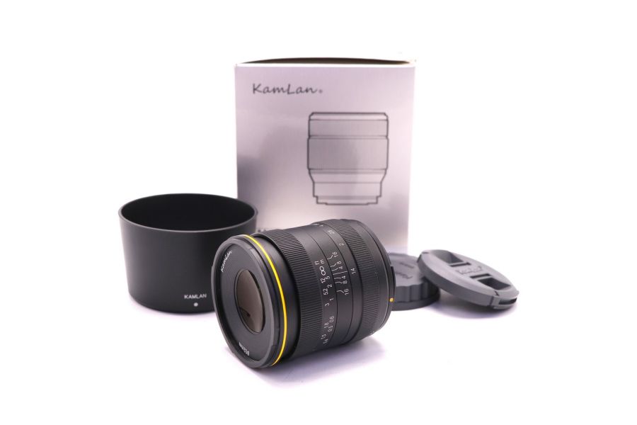 KamLan 28mm f/1.4 Canon EF-M в упаковке