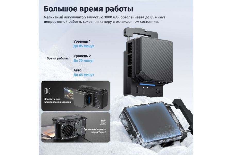 Система охлаждения Ulanzi CU01 для камеры (с батареей)