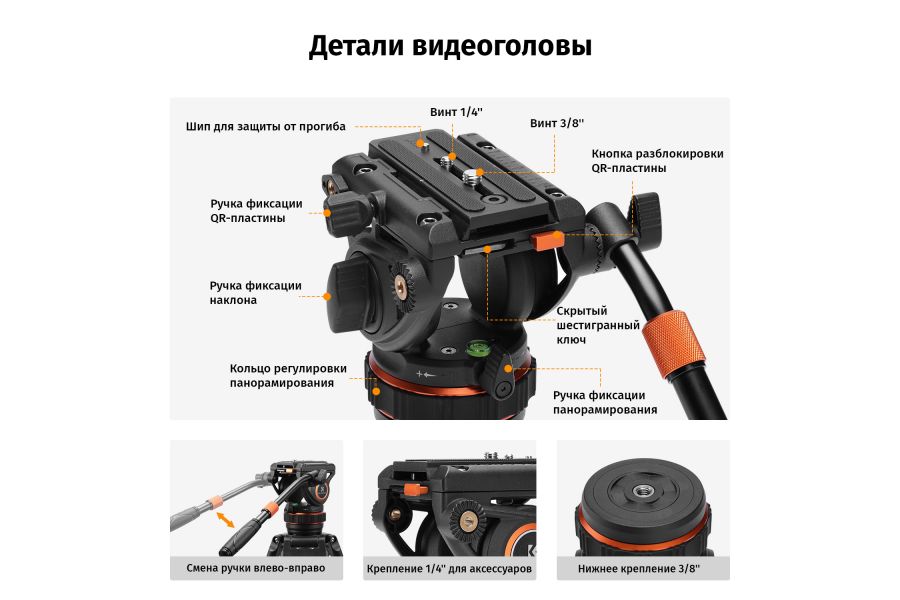 Штатив K&F Concept VA3 + BV10 KF09.147