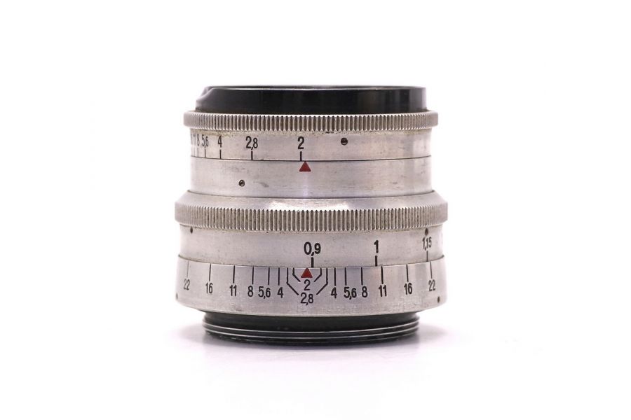 Biotar 2/58 T CZJ 17-ти лепестковый silver (Germany, 1953)