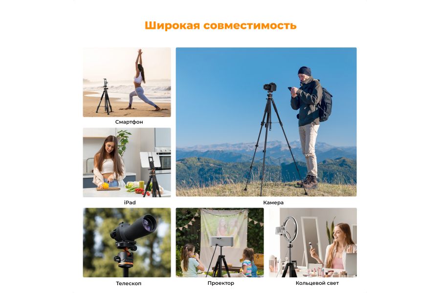 Штатив K&F Concept S255A3 + BH-36 KF09.157