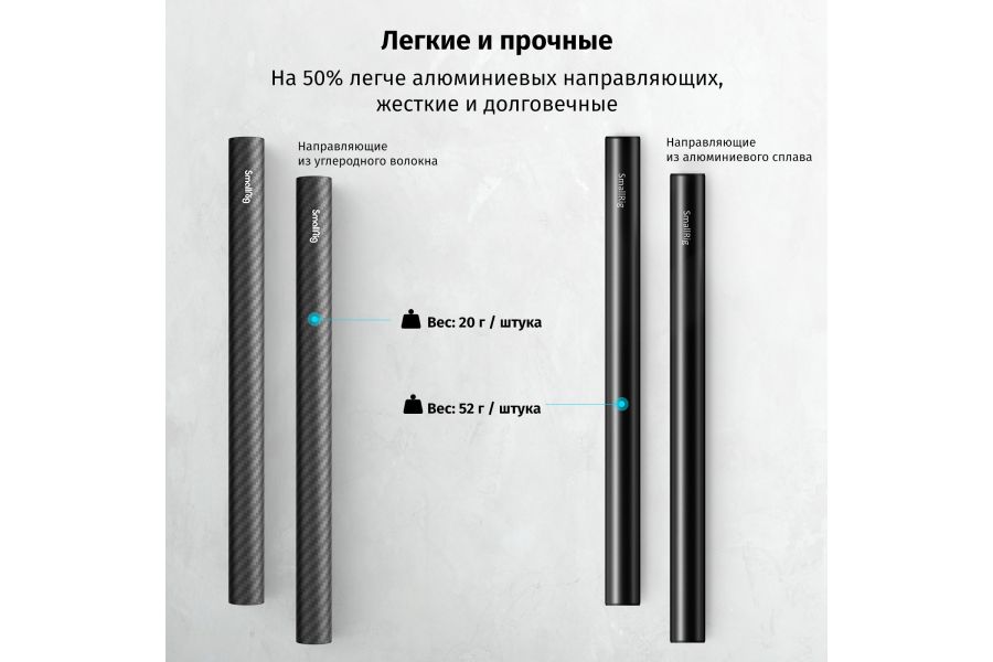 Направляющие SmallRig 870 карбон 20 см (2 шт)