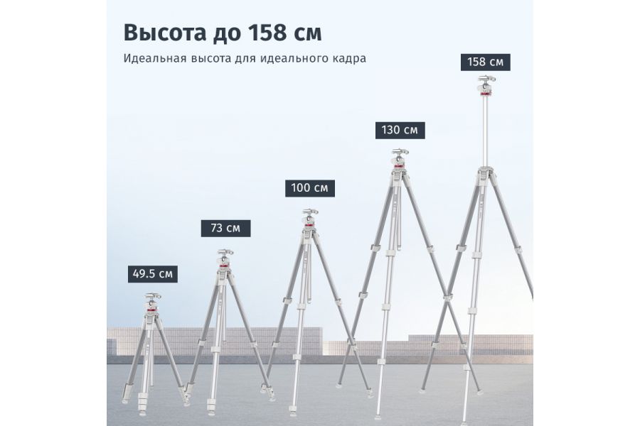 Легкий алюминиевый штатив Ulanzi OMBRA YING Белый