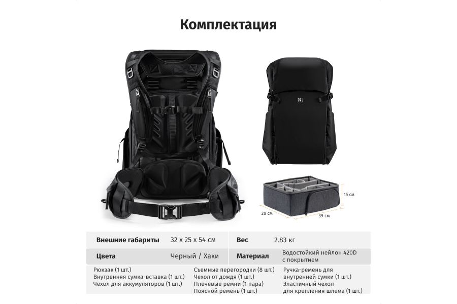 Стильный и удобный рюкзак K&F Concept KF13.206V1