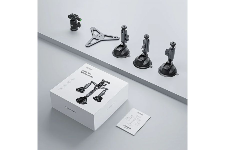 Усиленная тройная присоска Telesin TE-TSB-001