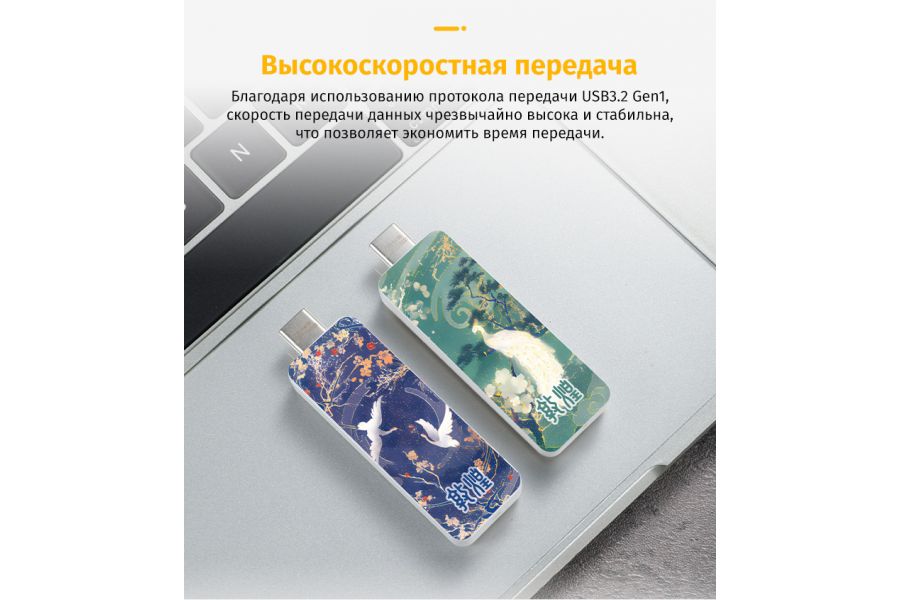 Флеш накопитель стильный Kodak K193 USB3.2 64 ГБ