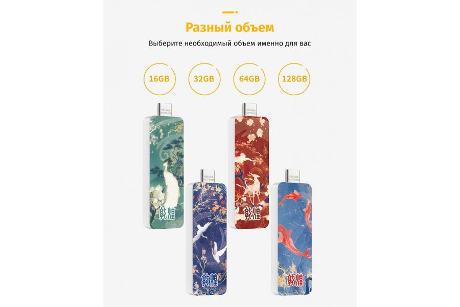 Флеш накопитель стильный Kodak K193 USB3.2 64 ГБ