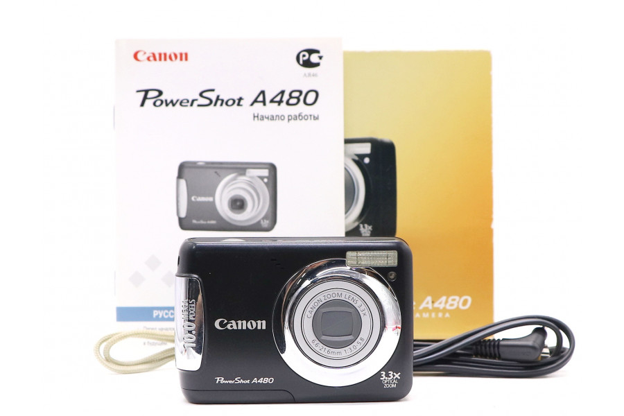 Компактная камера Canon PowerShot A480 в упаковке