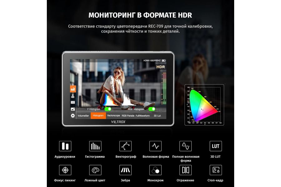 Операторский мoнитор Viltrox DC-L1 HDMI 7 дюйм