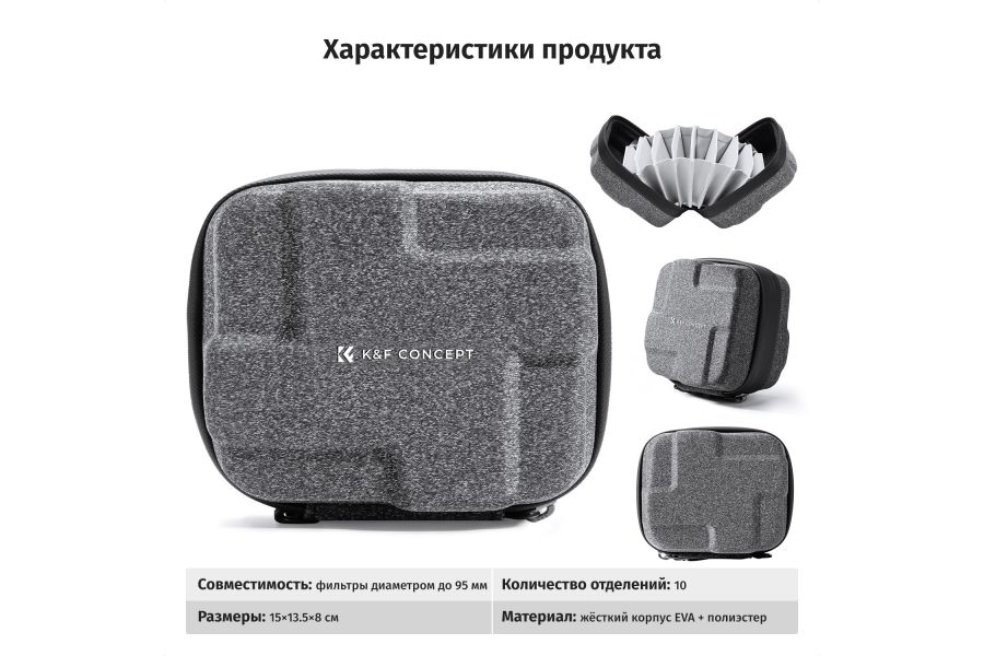 Чехол для фильтров до 95мм K&F Concept KF13.175