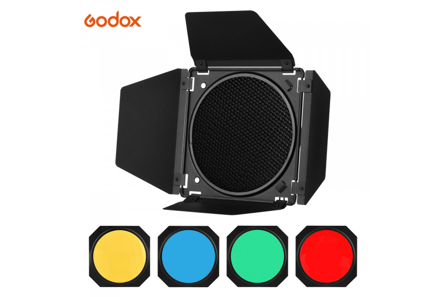 Шторки с набором фильтров Godox BD-04 для студии
