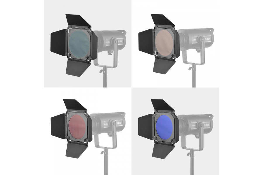 Шторки с набором фильтров Godox BD-04 для студии