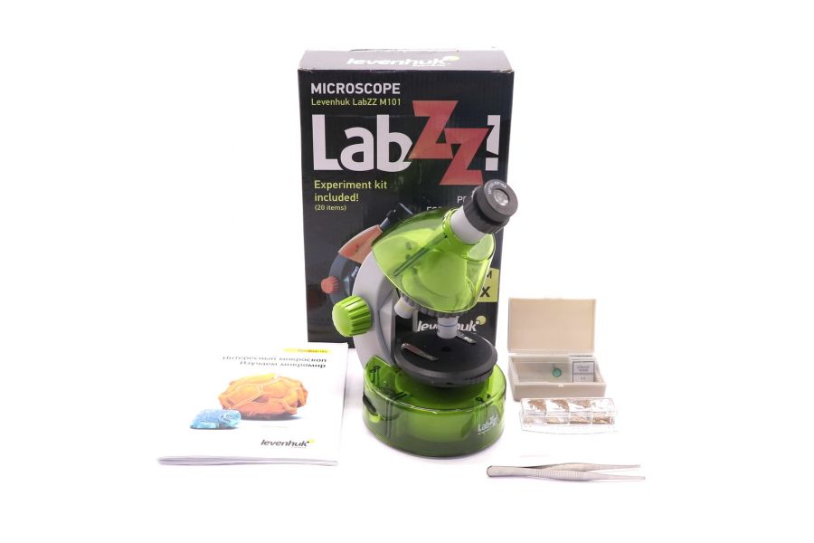 Детский микроскоп Levenhuk LabZZ M101 в упаковке
