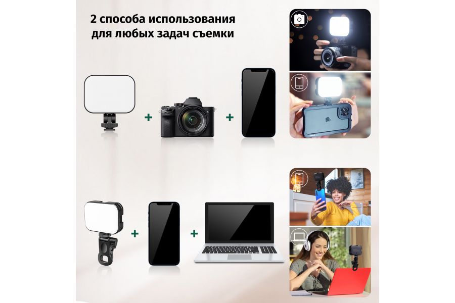 Накамерный видеосвет Ulanzi VL100X для съемки