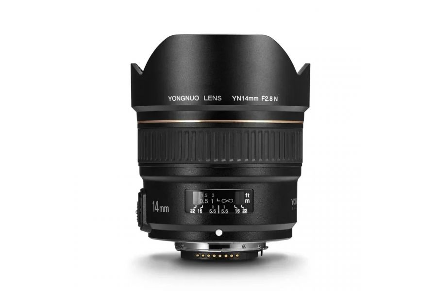 Широкоугольный объектив YongNuo 14mm F2.8 Nikon F, 12 элементов в 9 группах