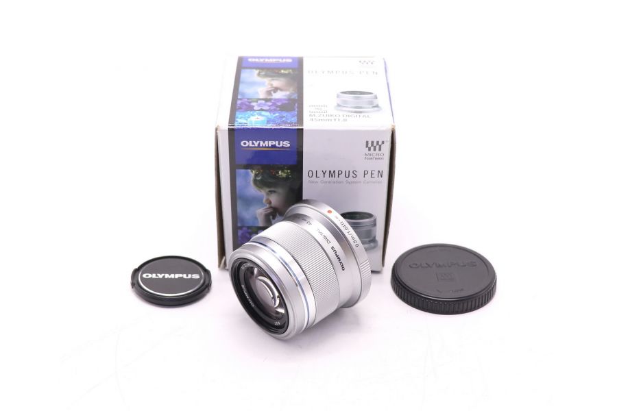 Объектив Olympus Zuiko Digital 45mm F1.8 в упаковке