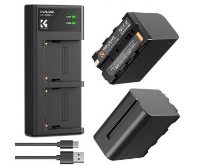 Аккумулятор K&F Concept NP-F970 2 шт с зарядкой