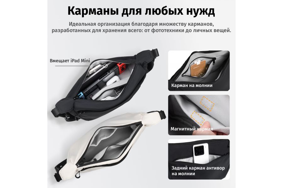 Сумка стильная кроссбоди Ulanzi HMN1 Вельвет Нейлон