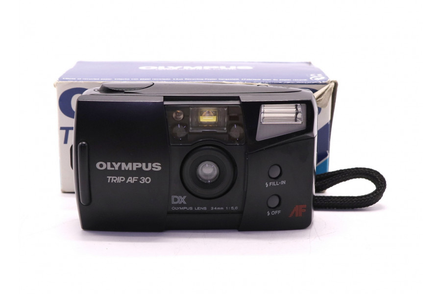 Компактный плёночный Olympus Trip AF 30 в упаковке