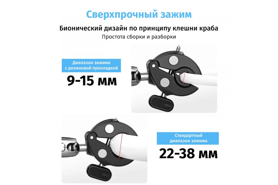 Крепление для экшн-камер GoPro 13 12 11 10 Telesin GP-HBM-001-D