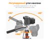 Штатив K&F Concept O255C4 + FH-03 KF09.158 карбоновый, с гидравлической головкой