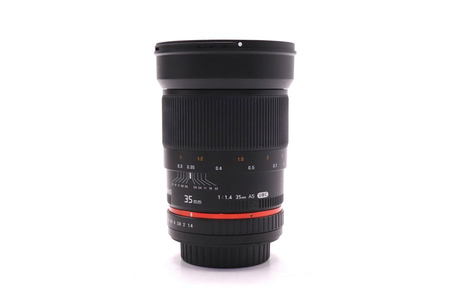 Samyang 35mm f/1.4 AS UMC for Sony A в упаковке