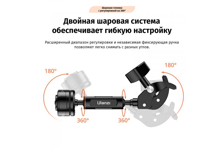 Держатель-зажим Ulanzi O-LOCK для мотоцикла