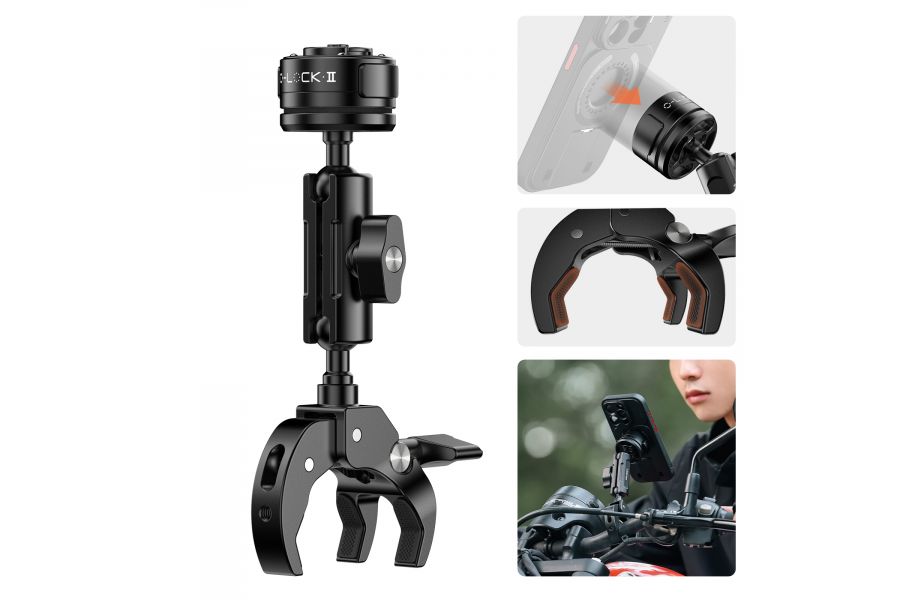 Держатель-зажим Ulanzi O-LOCK для мотоцикла