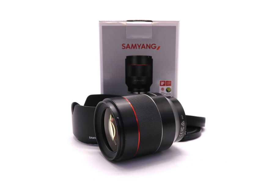 Объектив Samyang 50mm f/1.4 AF Sony FE в упаковке