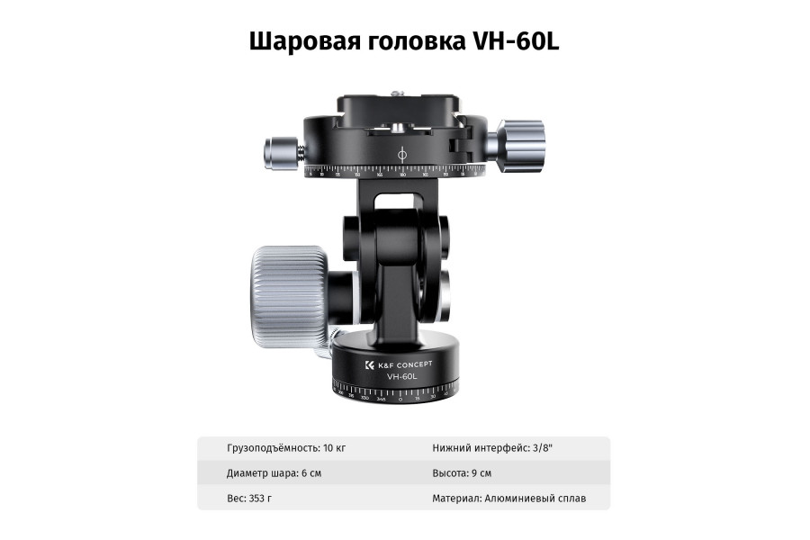 Штативная голова панорамная K&F Concept KF31.103