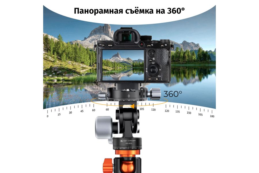 Штативная голова панорамная K&F Concept KF31.103