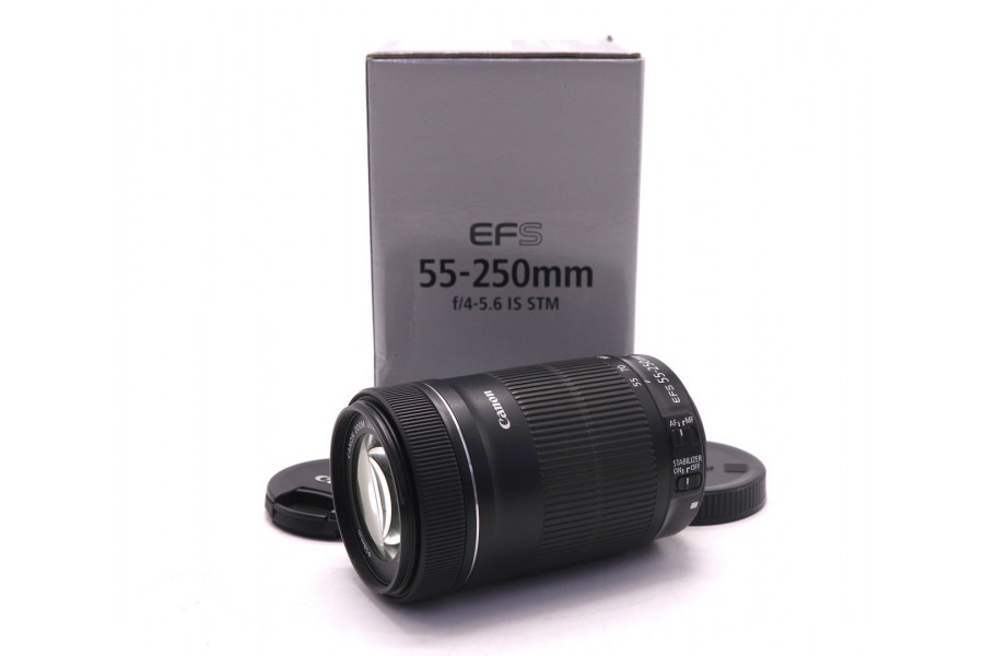 Объектив Canon EF-S 55-250mm f/4-5.6 IS STM в упаковке