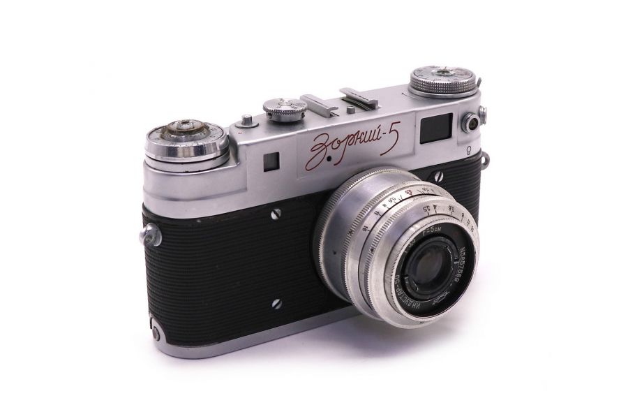 Зоркий 5 красная надпись + Индустар 50 (СССР, 1958)