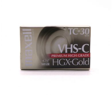 Видеокассета Maxell Videocassette TC-30 VHS-C Premium High Grade HGX-Gold USED