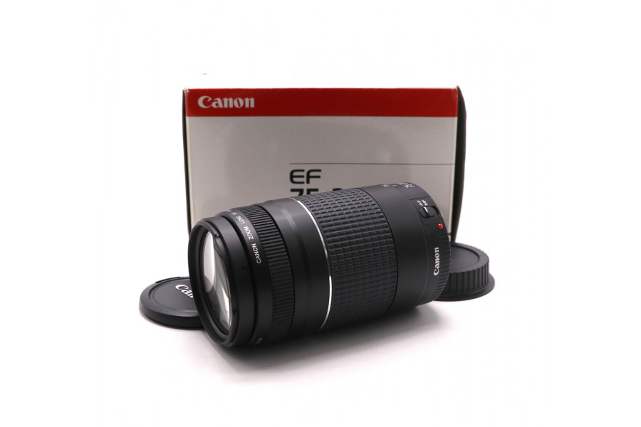 Объектив Canon EF 75-300mm 4-5.6 III в упаковке