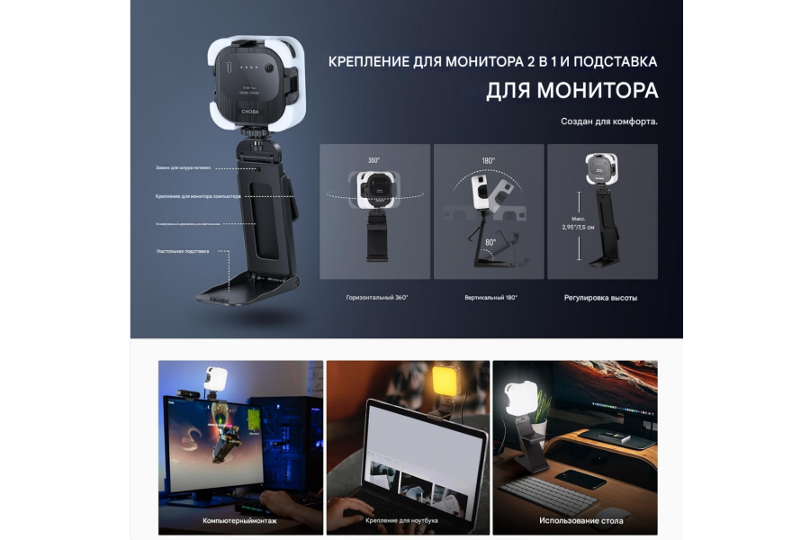 Видеосвет NEEWER PL81 PRO 5Вт, CRI 95+, 2900K-7000K