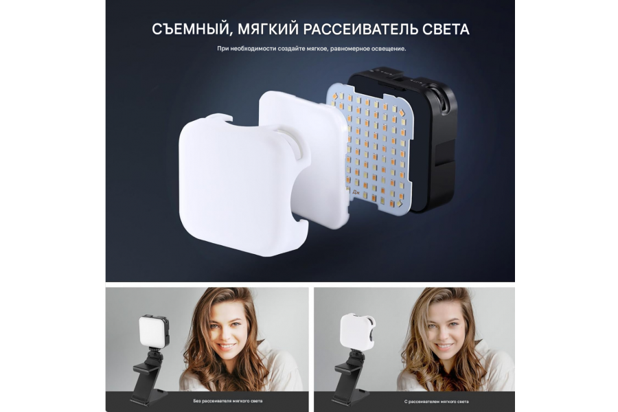 Видеосвет NEEWER PL81 PRO 5Вт, CRI 95+, 2900K-7000K