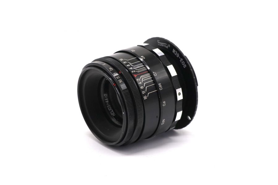 Объектив Гелиос-44-2 зебра + адаптер для Canon EF — винтажная оптика с уникальным боке