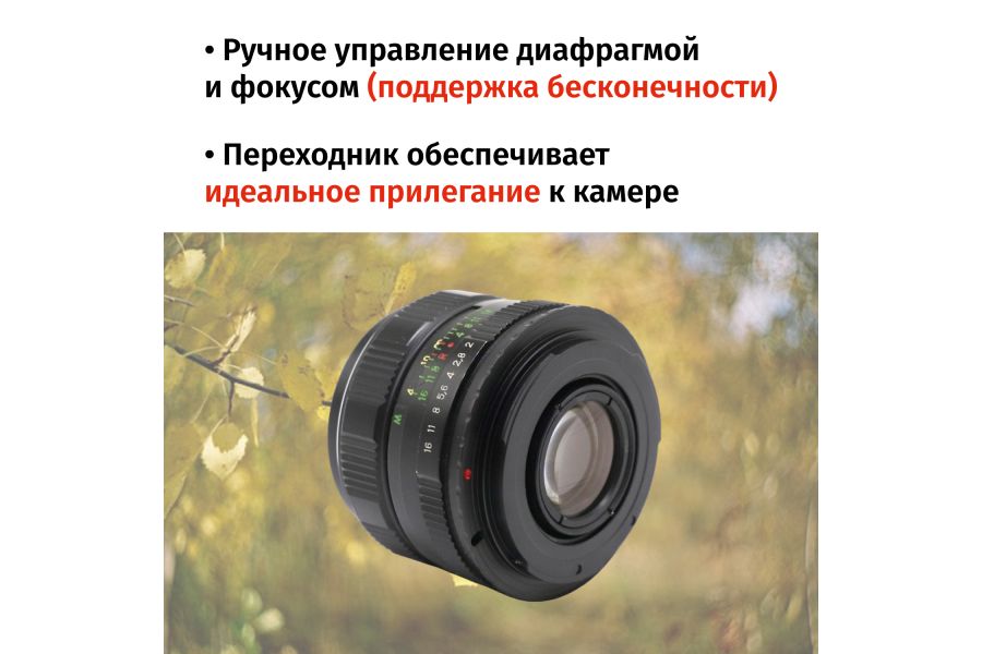 Объектив Гелиос-44М-4 2/58 + адаптер для Canon EF — винтажная оптика с уникальным боке