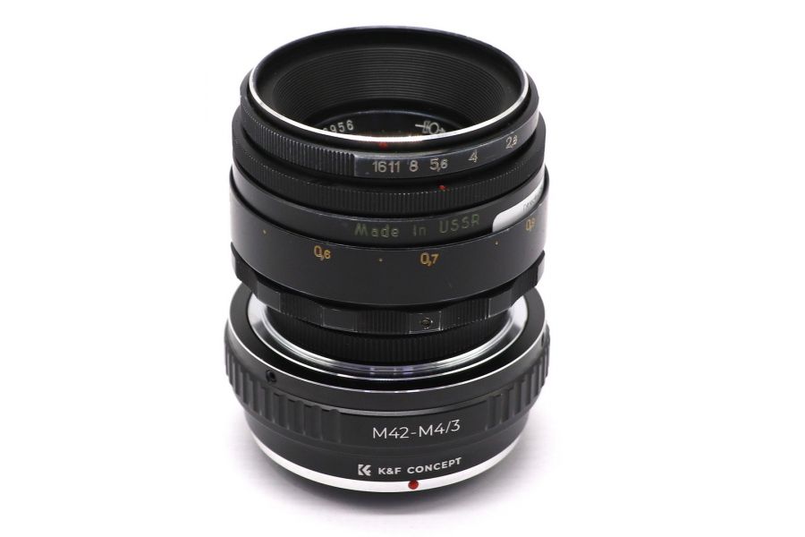 Объектив Гелиос-44-2 + адаптер K&F Concept для Micro 4/3 — винтажный премиум комплект