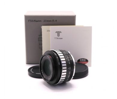 Объектив TTArtisan 23mm f/1.4 Canon EOS M в упаковке