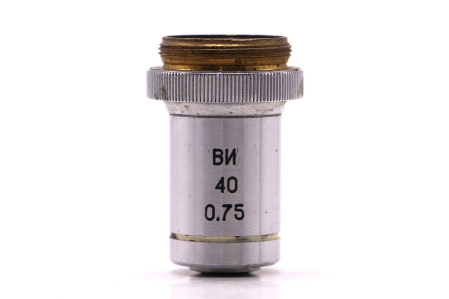 Объектив микроскопа ЛОМО ВИ 40х0.75 отличный