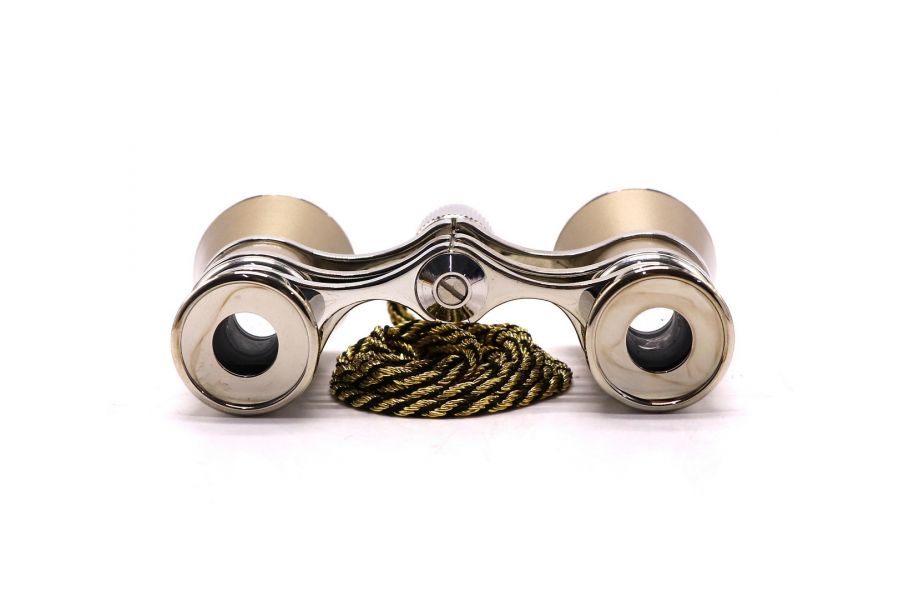 Бинокль театральный 3x25 золотистый в упаковке