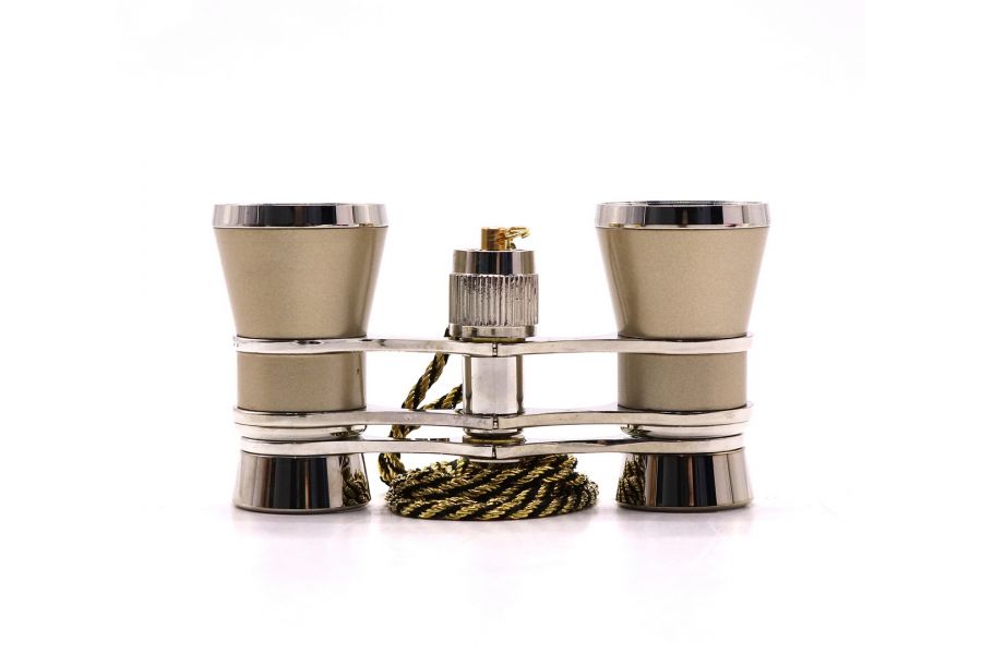 Бинокль театральный 3x25 золотистый в упаковке