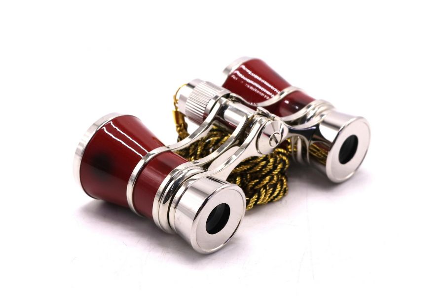 Бинокль театральный 3x25 красный в упаковке