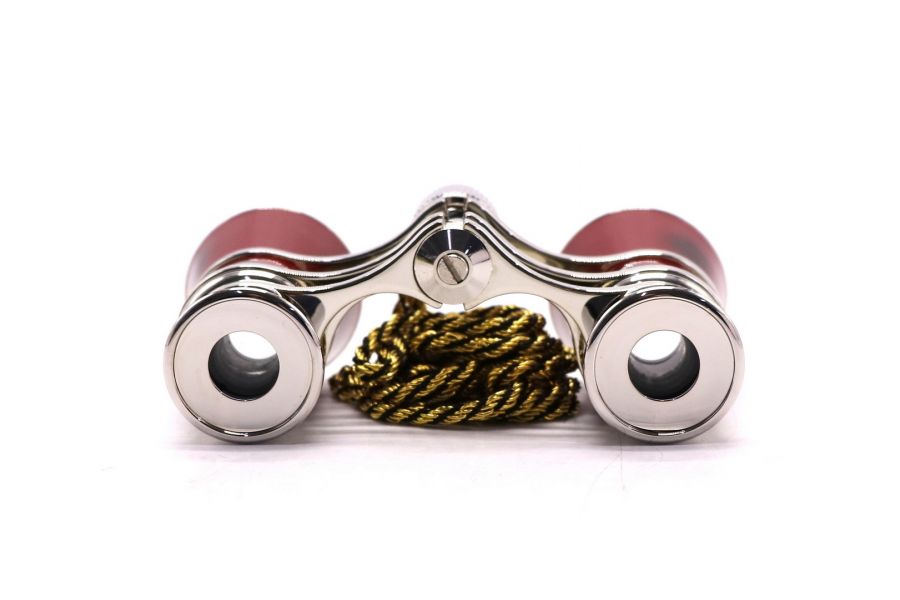 Бинокль театральный 3x25 красный в упаковке