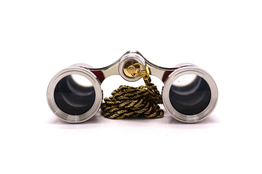 Бинокль театральный 3x25 красный в упаковке