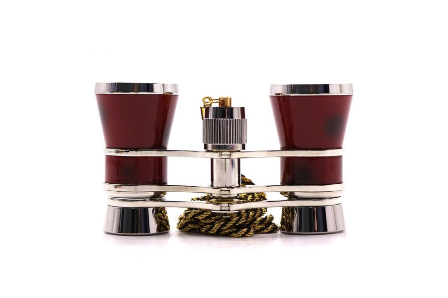 Бинокль театральный 3x25 красный в упаковке