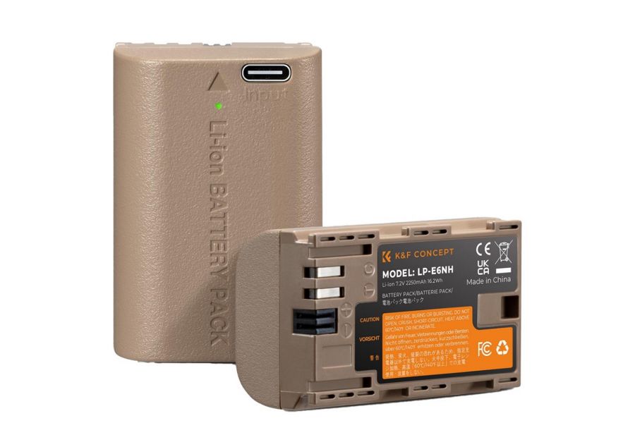 Новый аккумулятор LP-E6NH K&F Concept 2250 mAh (Type-C) KF28.0022