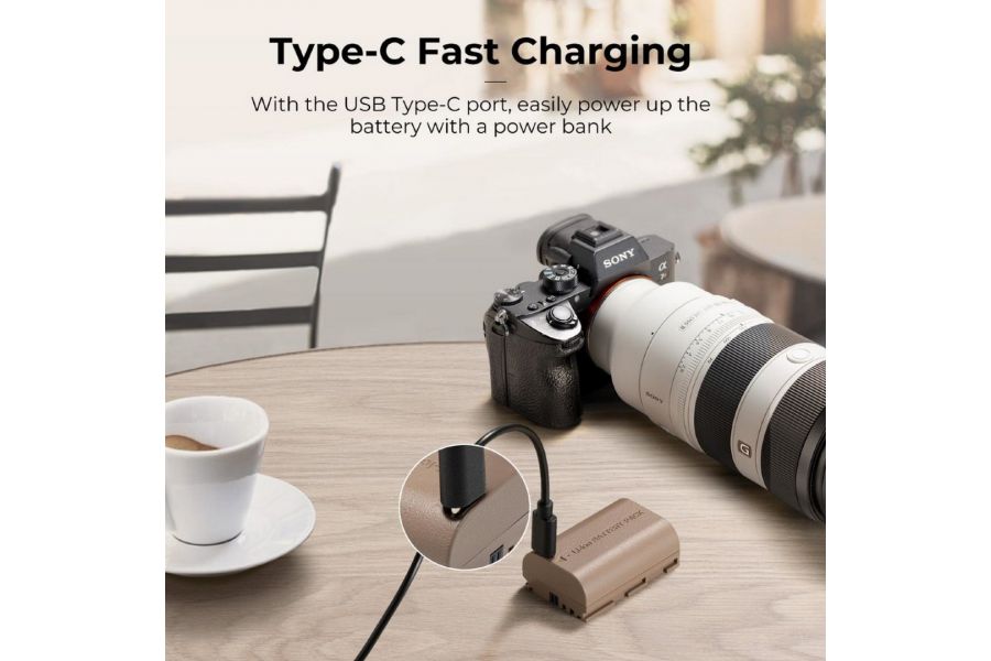 Новый аккумулятор LP-E6NH K&F Concept 2250 mAh (Type-C) KF28.0022